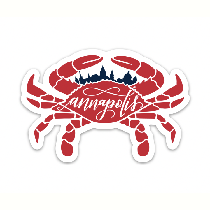 Maryland Mercantile - Wholesale Sticker - Annapolis Crab Sticker0