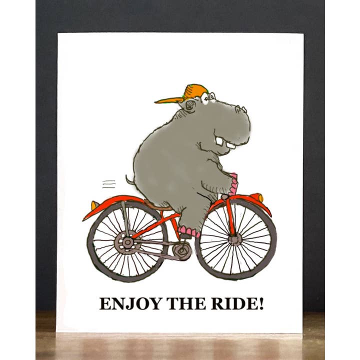 Encouragement: Enjoy the Ride (Hippo) for wholesale by Cards by Charlot