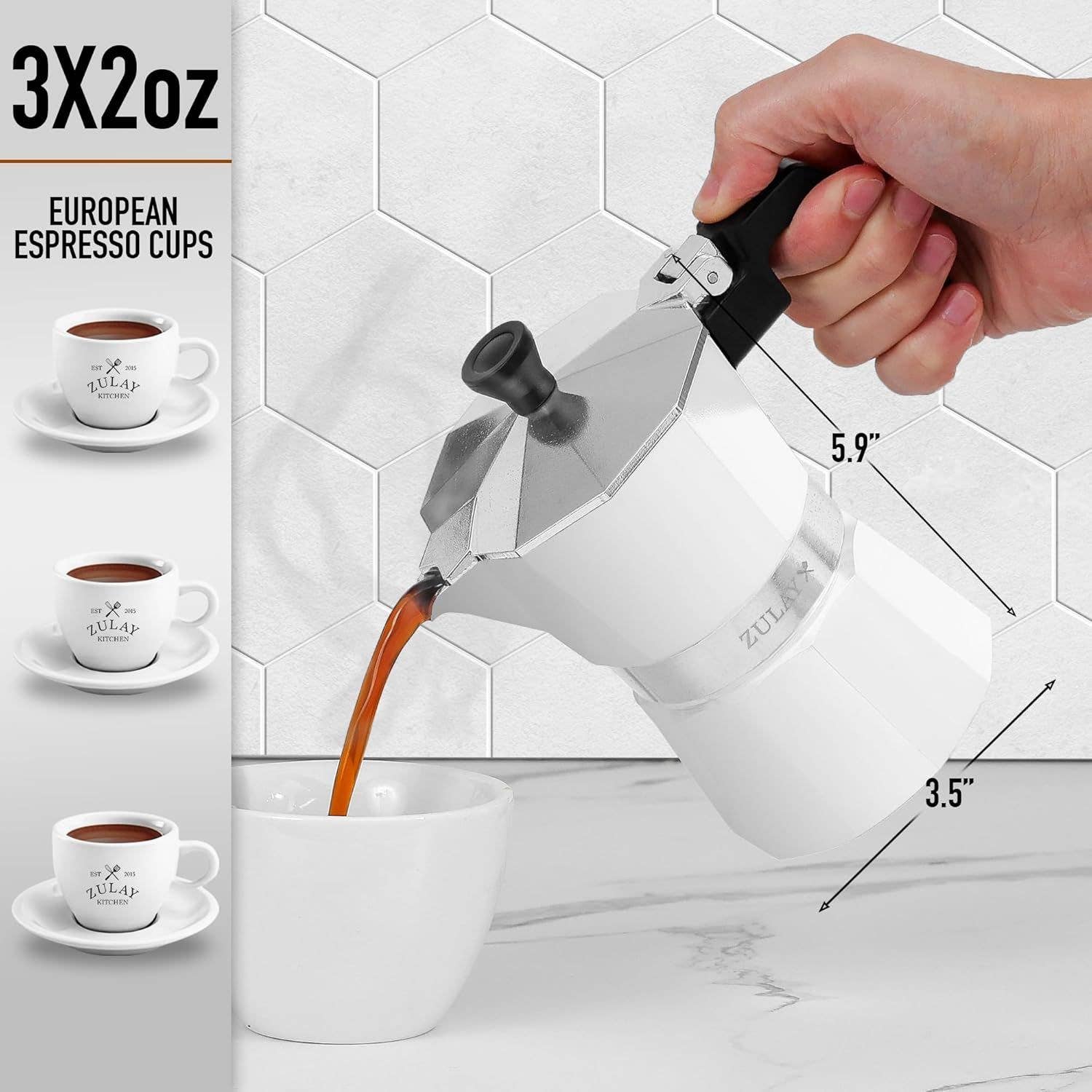 Zulay Kitchen – Großhandel Espressokocher – Moka Pot Espresso - Kubanische Kaffeemaschine10