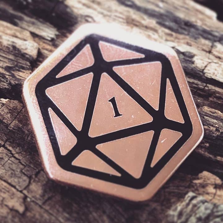 D20 — Critical Miss — emaillierter Stift für den Großhandel von The Fabled Creative Co.