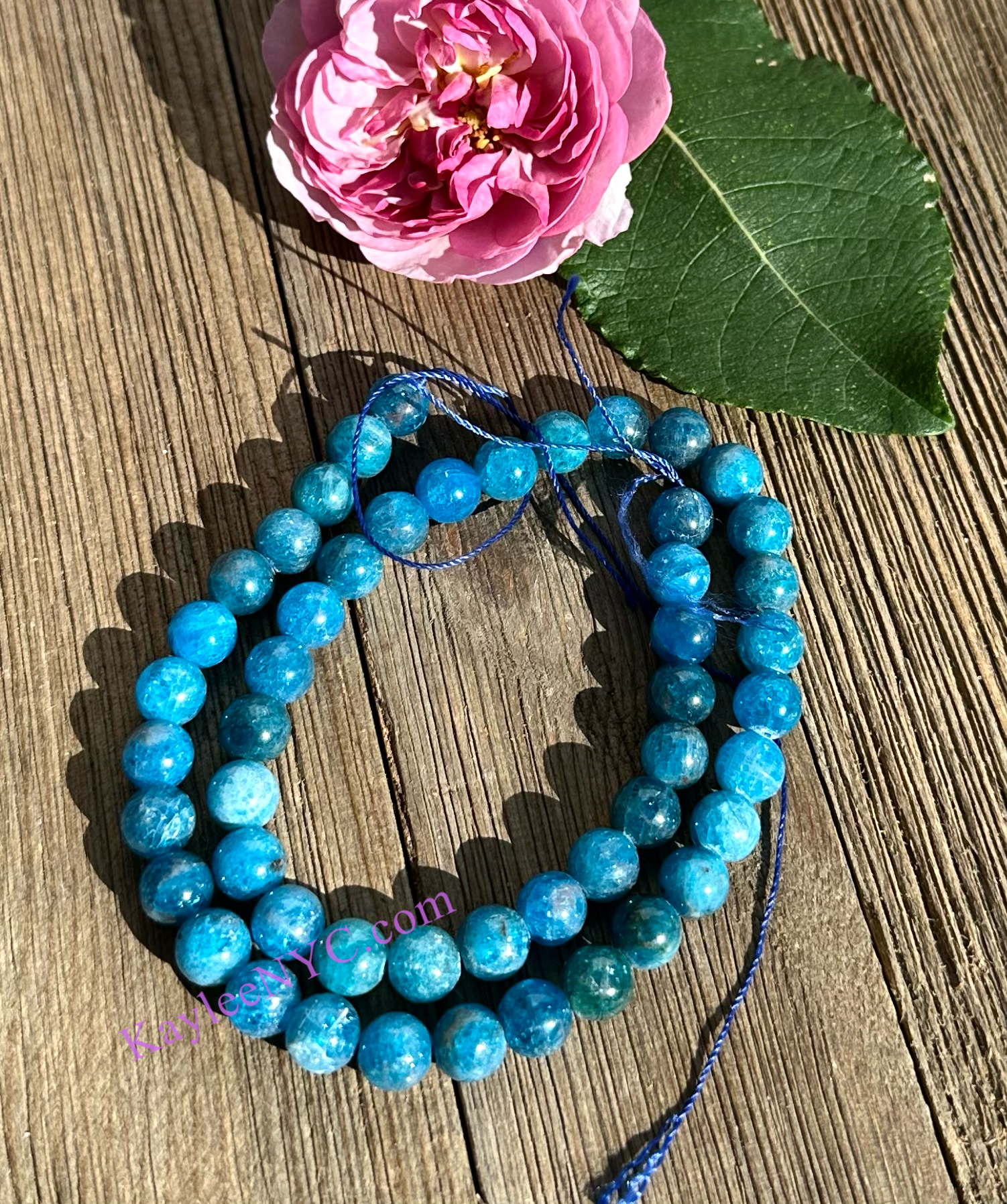 KayleeNYC - Wholesale Beads - Natural Apatite beads 15.5”3