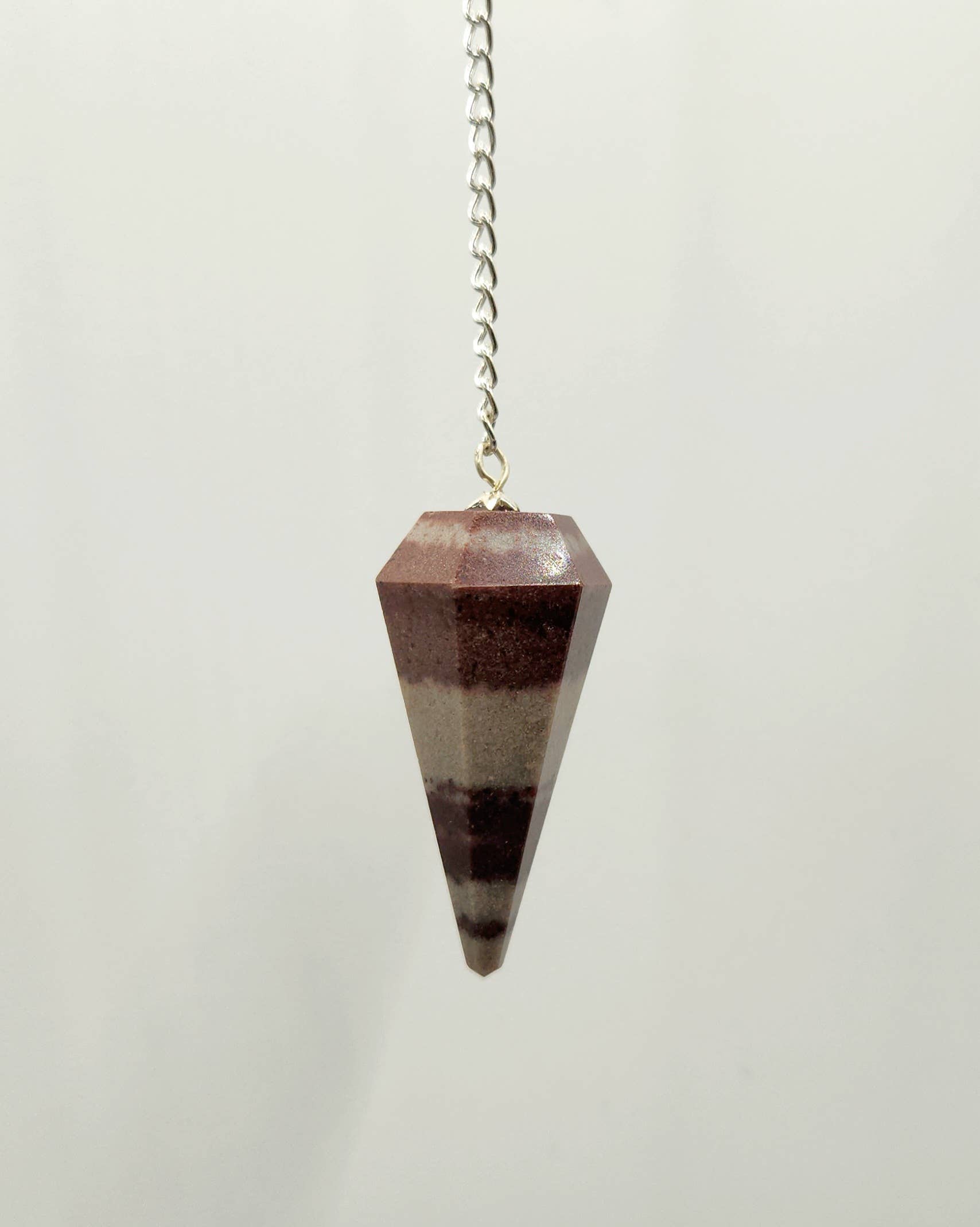 Meraki Gemstones - Wholesale Spiritual Stone/Crystal - Shiva Lingham Pendulum w/Silver Plated Chain & Clear Quartz4