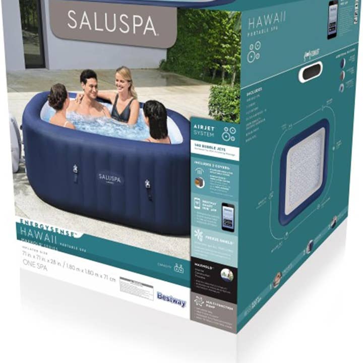 Blue SaluSpa Hawaii AirJet Hot Tub 4 To 6 Person 140 Jets EnergySense Cover for wholesale on Faire1