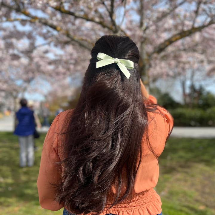 Faux Leather Bow Knot Hair Pin for wholesale by TressLove