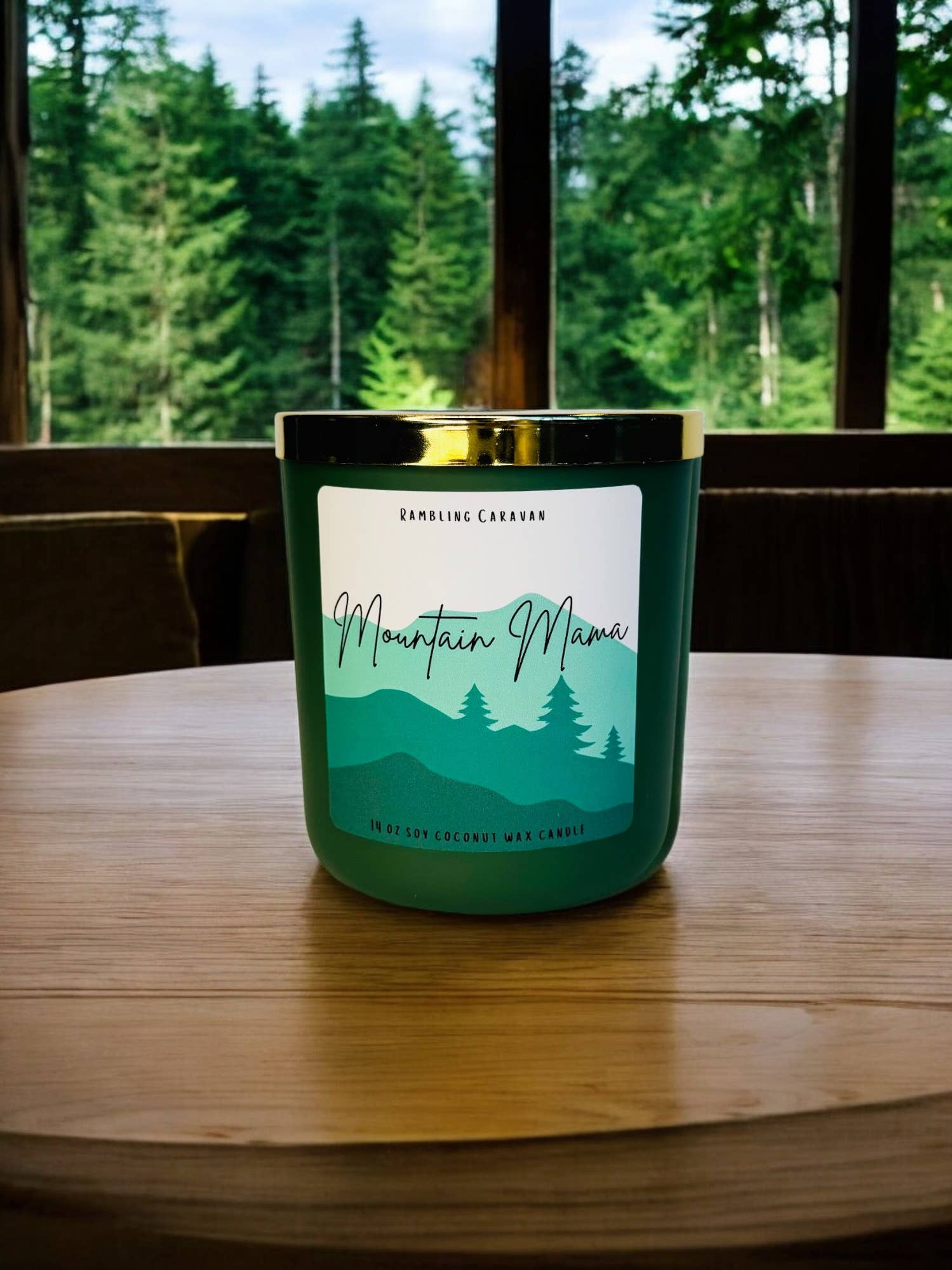 Rambling Caravan - Venta al por mayor Velas en tarros - Vela Mountain Mama | 14 oz Cera de Coco y Soja |0