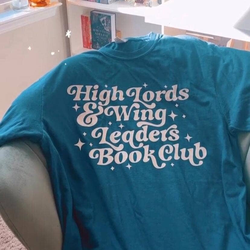 CrescentCatCo - Wholesale Screen Printed T-Shirt - Women's - High Lord and Wingleader Fantasy Book Club T-shirt1