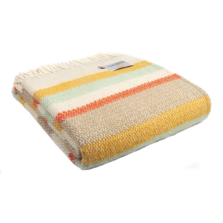 Tweedmill Textiles - Wholesale Throw Blanket - Illusion Stripe Pure New Wool Blanket
