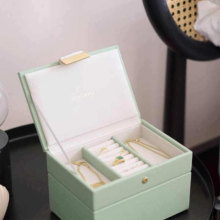 Stackers – wholesale Jewellery box/organiser – Sage Green Mini Jewellery Box 0