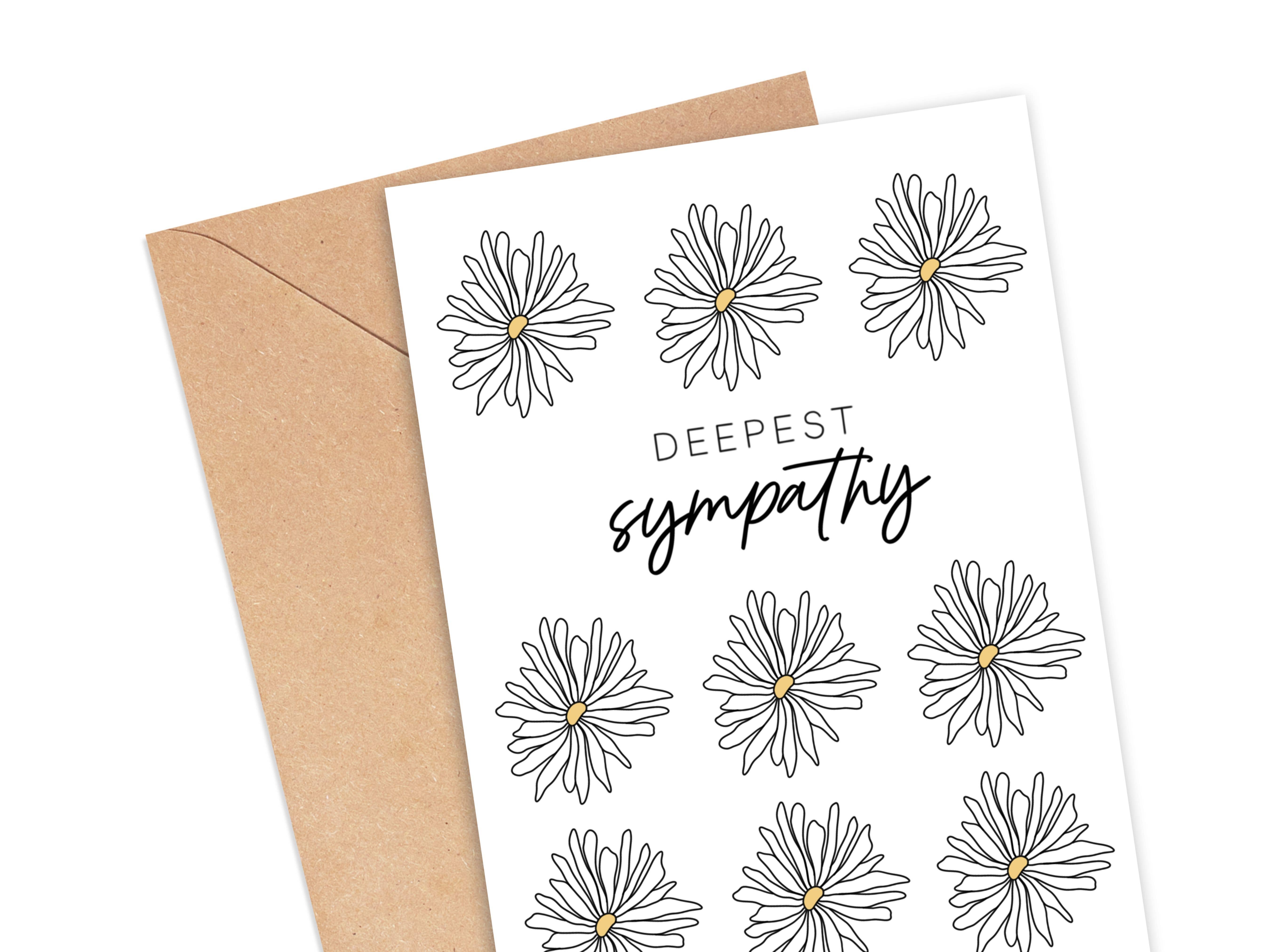 Simply Happy Paper - Wholesale Sympathy Card - Deepest Sympathy Flowers Card1