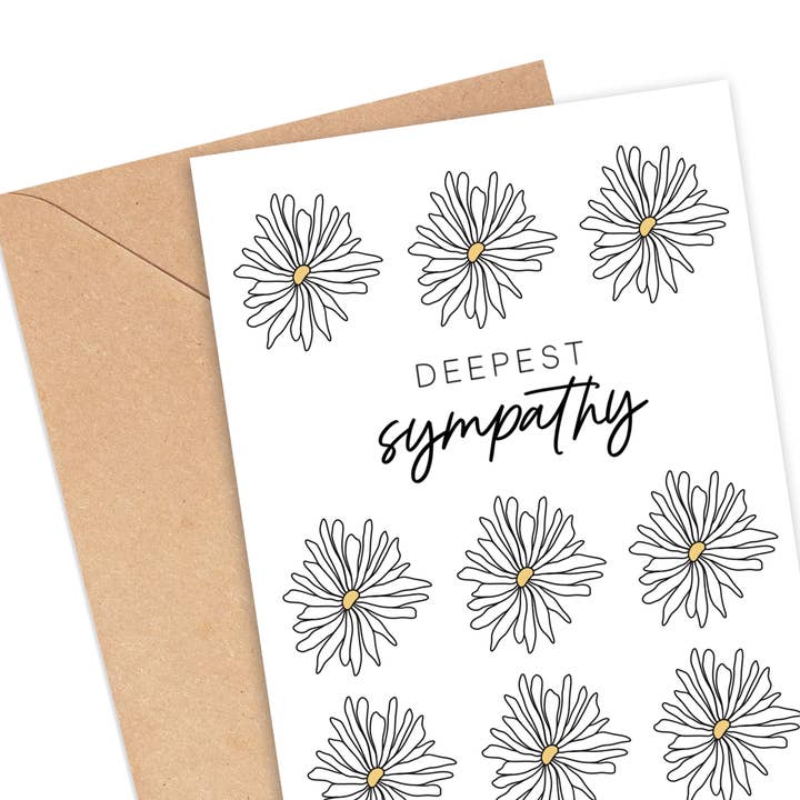 Simply Happy Paper - Wholesale Sympathy Card - Deepest Sympathy Flowers Card1