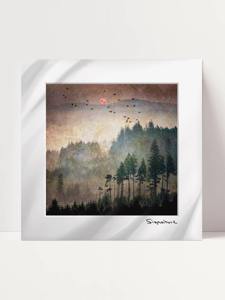 Lever de soleil des Ducs - Trossachs pour la vente par Ecosse Encaustics Cards