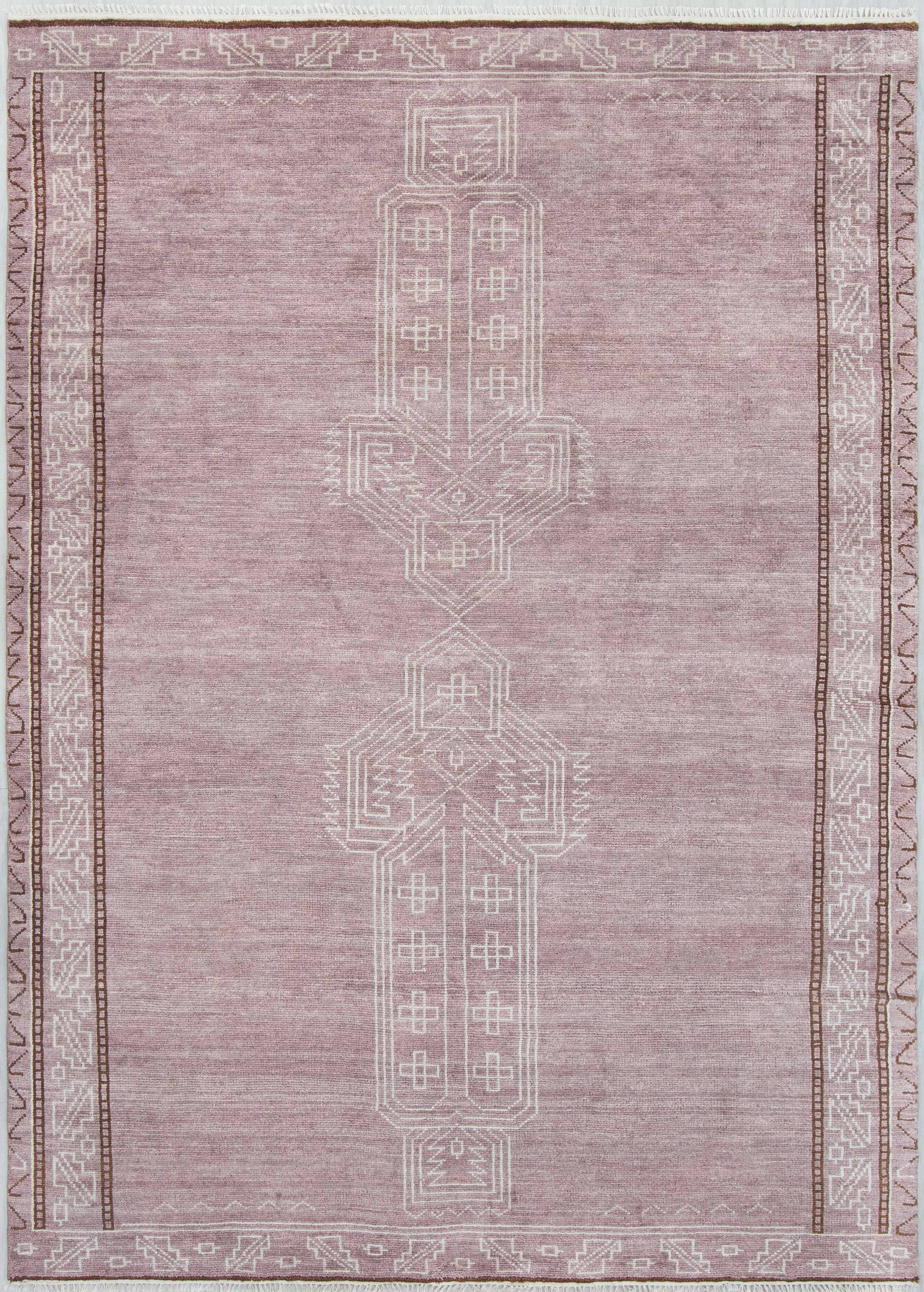 Aesthetic Homes LLC - Wholesale Area Rug - Pink Brown Modern Persian Wool Rug Hand Knotted se-50
