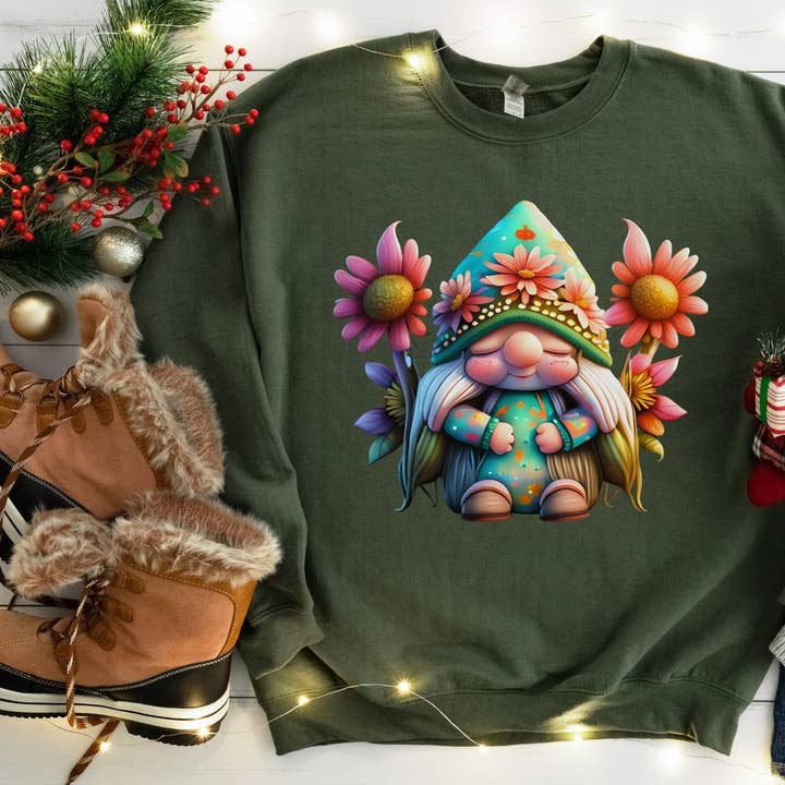 Boho Retro Söt Gnome Tjejtröja för wholesale av Victorholistics