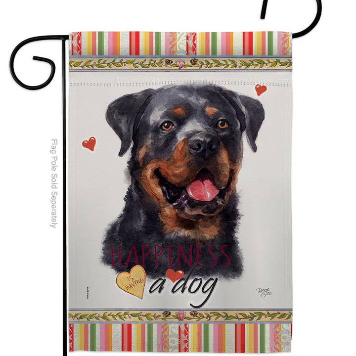 Two Group Flag Co - Wholesale Flag - Rottweiler Happiness Animals Dog Decor Flag