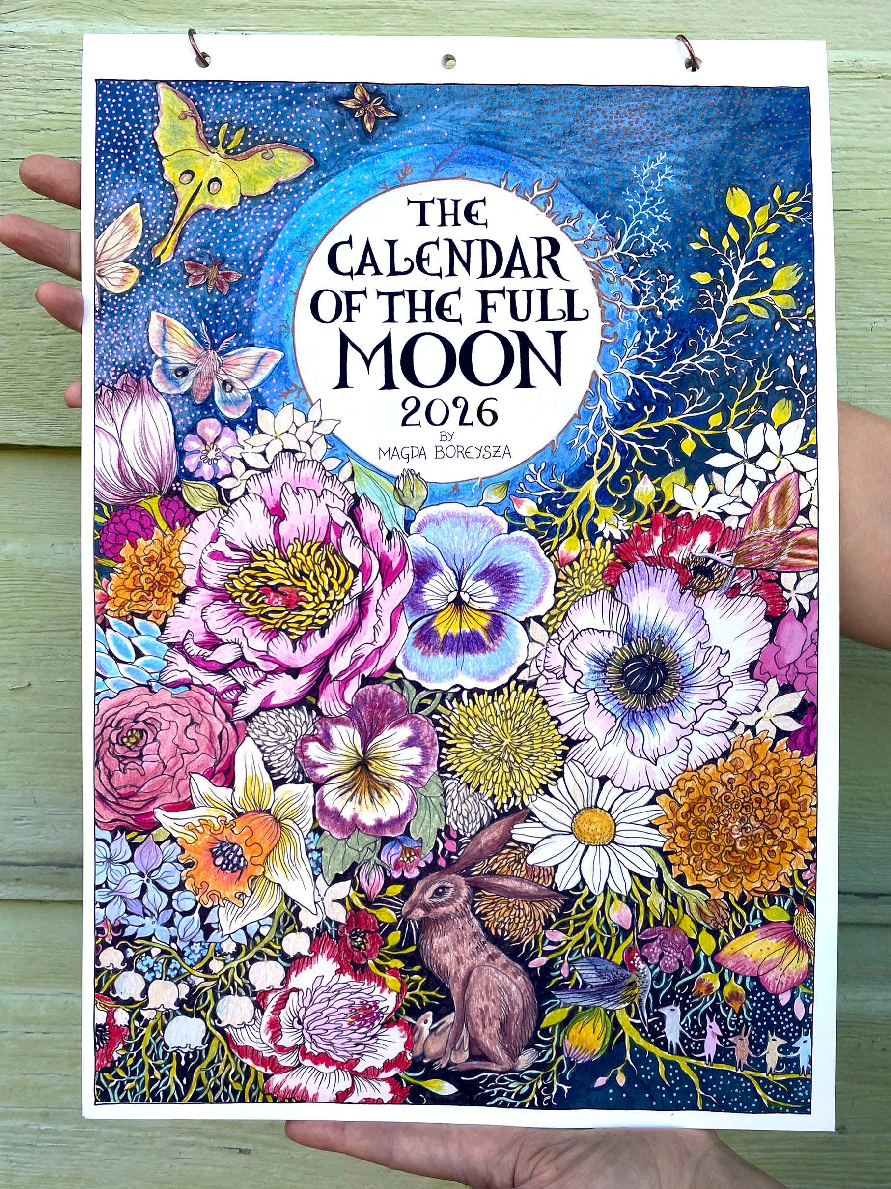 Fox & Comet - Wholesale Calendar - Illustrated Wall Calendar - The Calendar of the Full Moon0