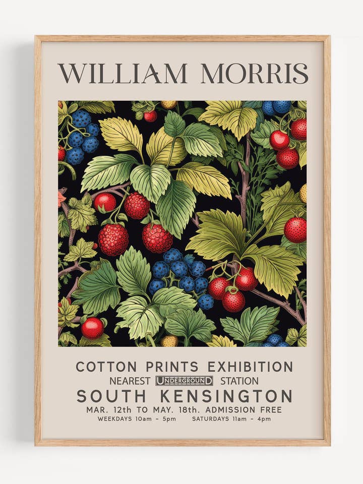 William Morris Strawberry Plant I40-7 for wholesale by Peardrop Prints