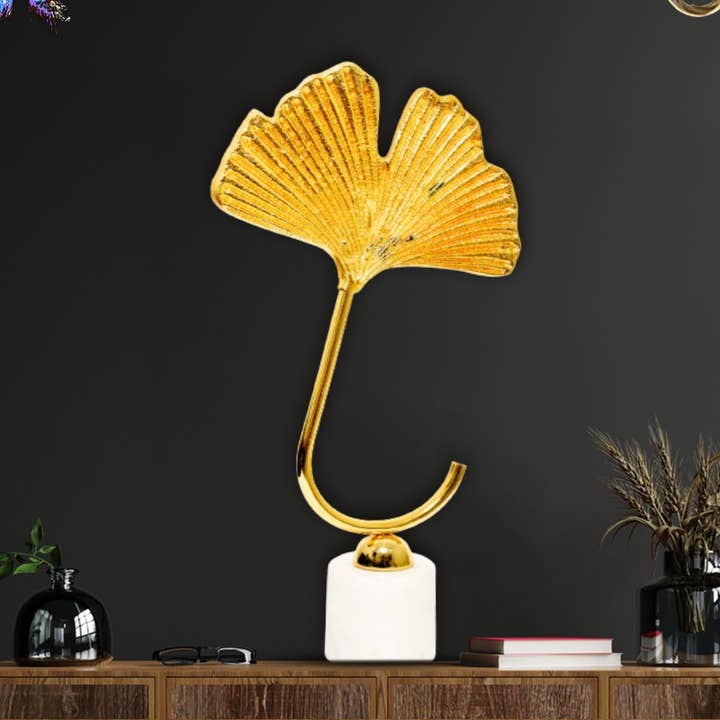 Escultura Folha de Ouro Designer Mesa Moderna Decor por atacado de JRE Home Decor