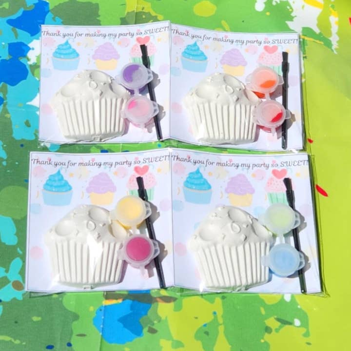 Snazzy Crayons – wholesale Party gift – CupcakeThemed Mini Paint Your Own Kits | Kid Party Favors | 1