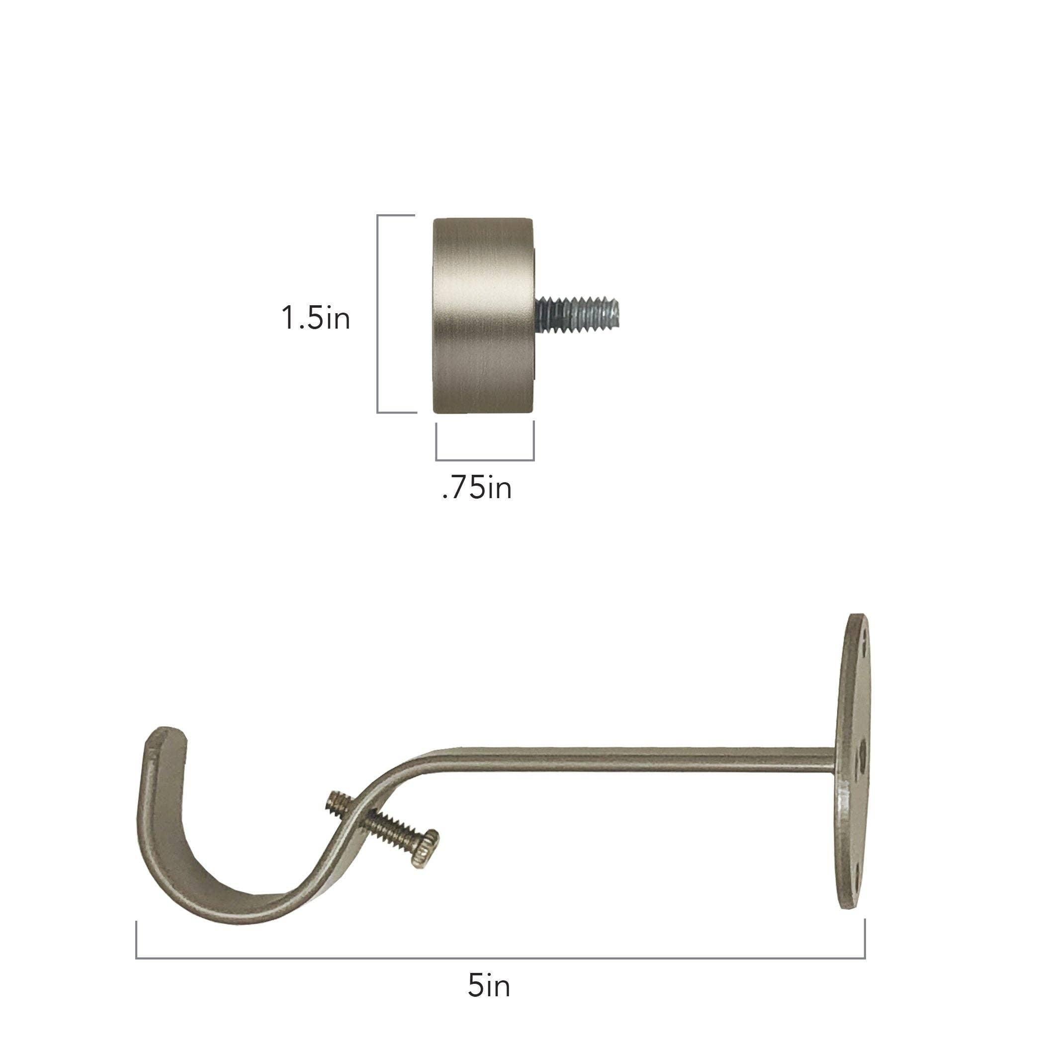 Threadmade Home - Wholesale Curtain Rod - Serena 1" Window Drapery Single Curtain Rod with Contemporary Cap Finial9