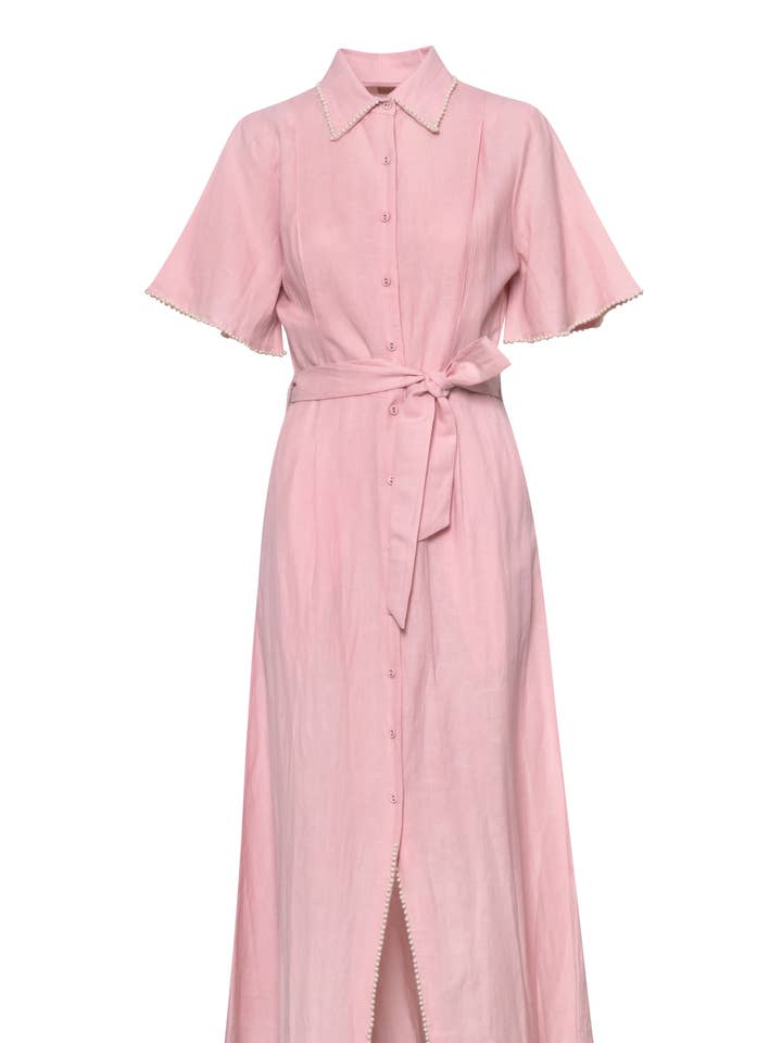 Vestito Perlato Café Au Lait Rosa Bubble per la vendita all'ingrosso da parte di Carolina Benoit