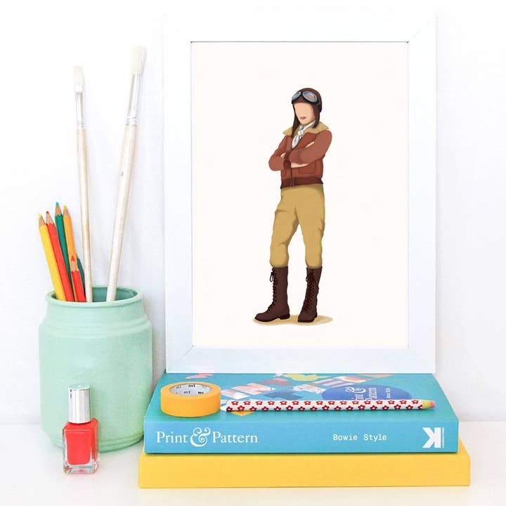 Draw Me a Song – wholesale Art print – Amelia Earhart Art Print