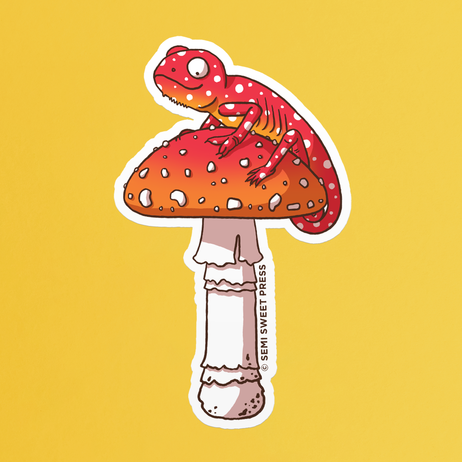 Semi Sweet Press - Wholesale Sticker - Chameleon vinyl sticker1