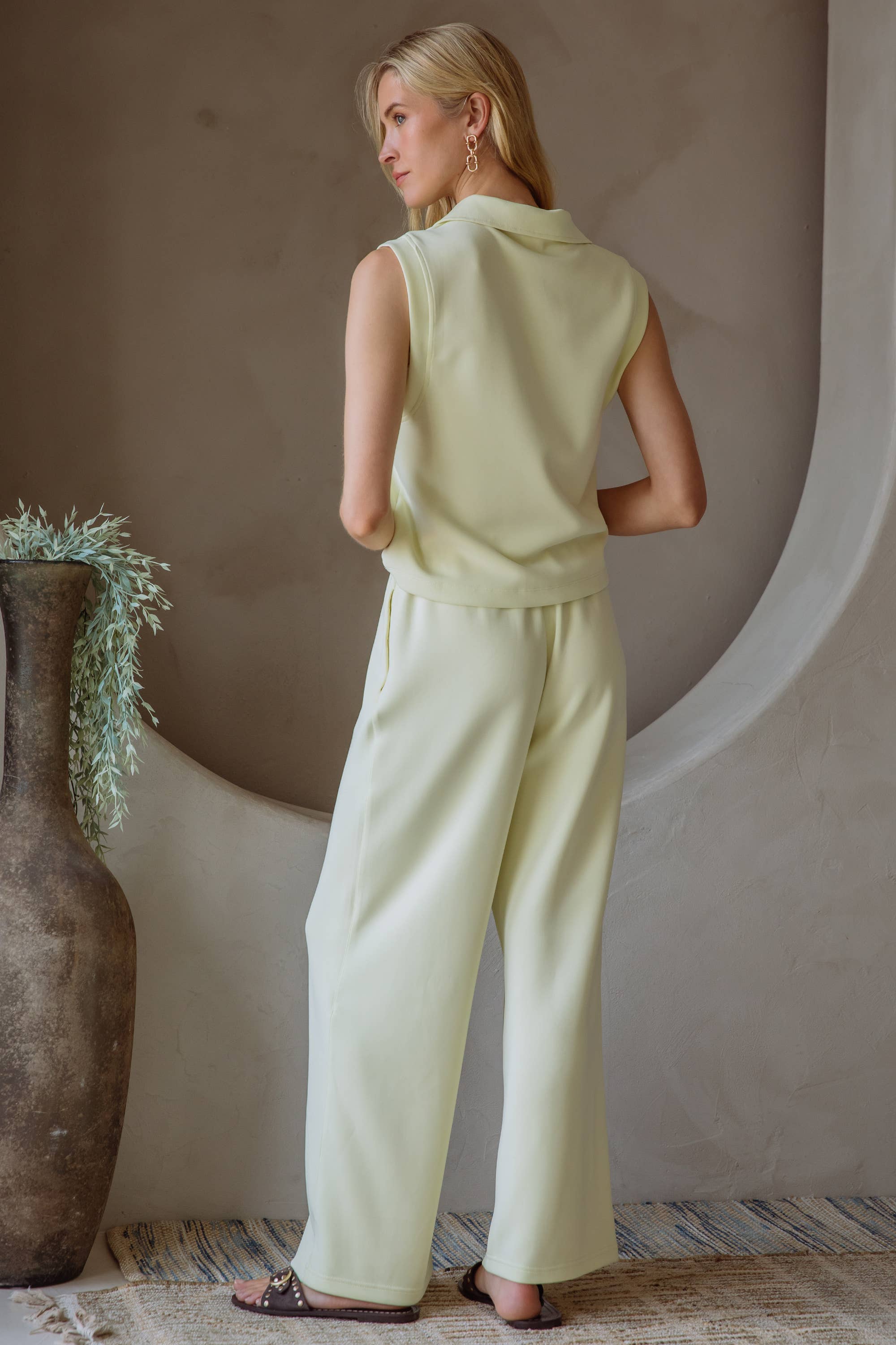 SKIES ARE BLUE - Wholesale Pants - Women's - Soft Modal Easy Pull Up Pants23