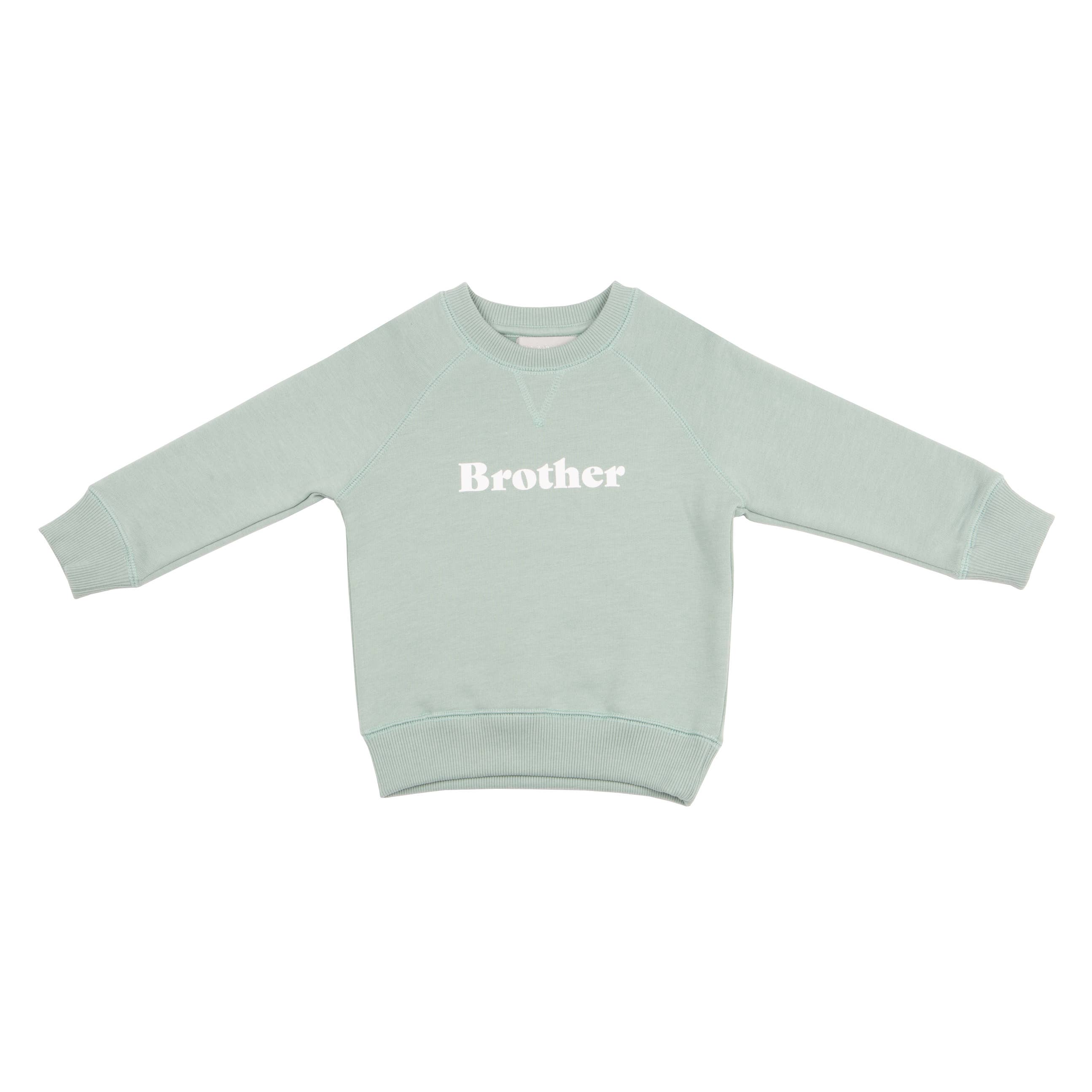 Bob & Blossom Ltd - Wholesale Sweatshirt - Kids - Sage 'BROTHER' Sweatshirt1