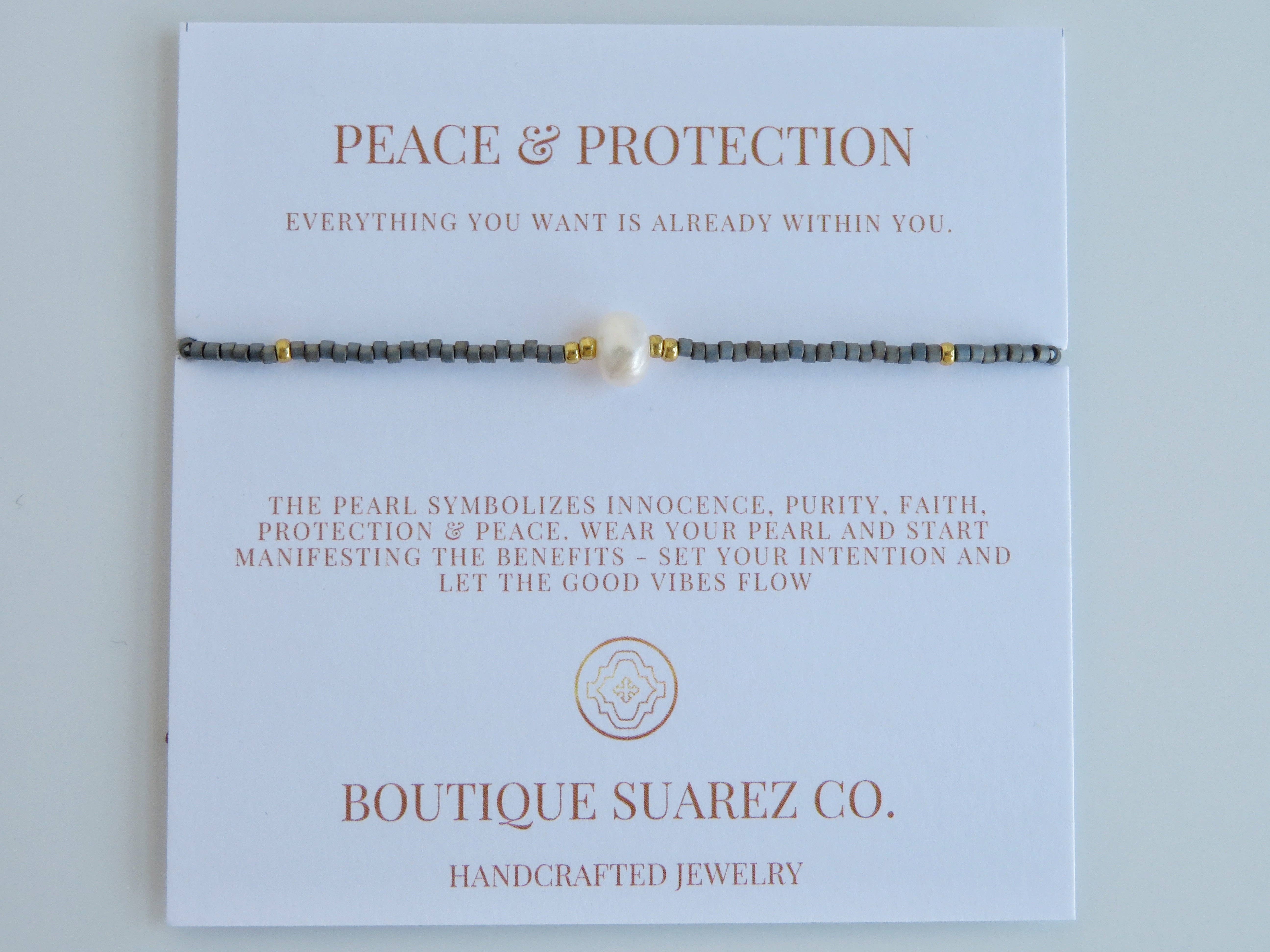 Boutique Suarez Co. - Wholesale Beaded Bracelet - Manifest Peace - Pearl Bracelet74