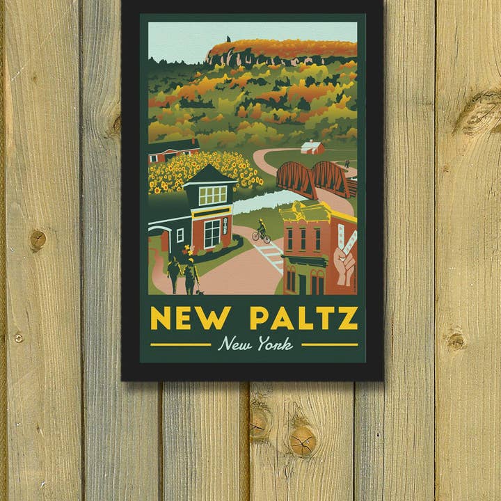 New Paltz NY Vintage Travel Poster for wholesale by Lionheart Graphics