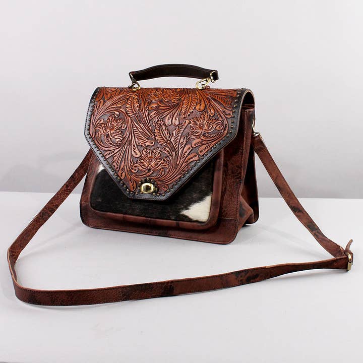 LC-ADBGI223B Bolsa Tiracolo Feminina em Couro Genuíno Estilo Western por atacado de LS Western