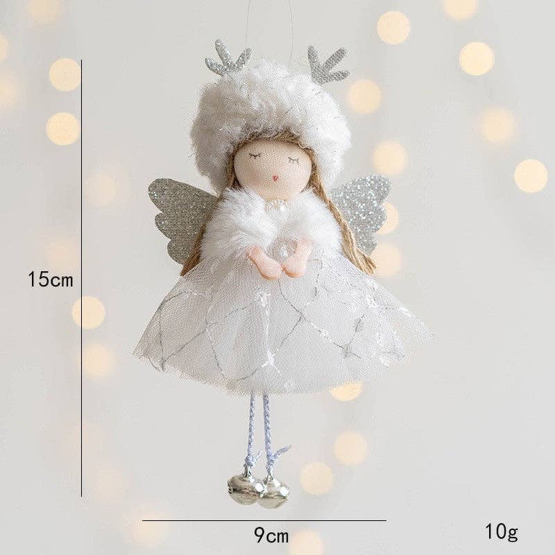 UZ Wholesale Store - Wholesale Ornament - Girl With Plush Deer Antlers Christmas Tree Ornament4