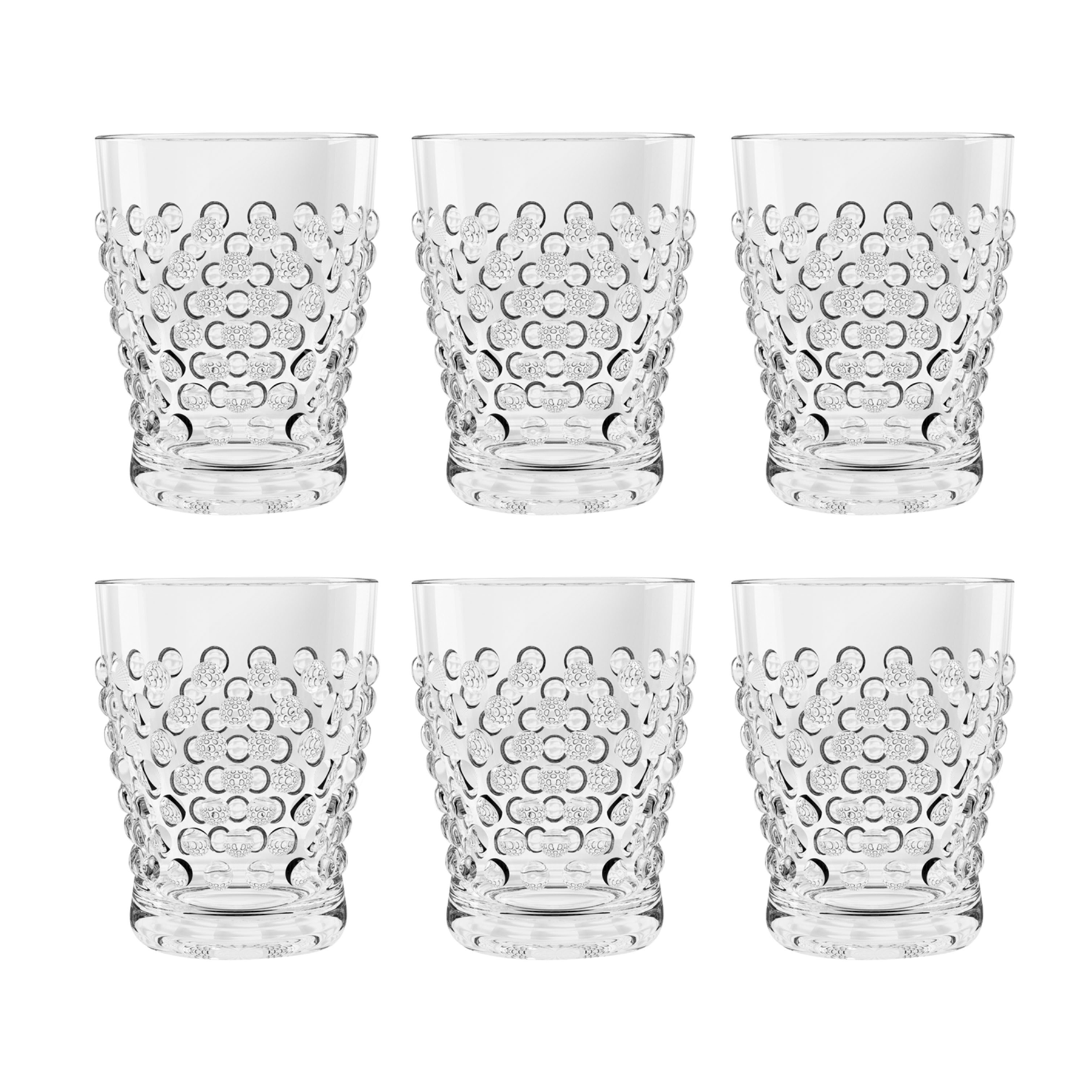 Abode Homewares by TarHong - Wholesale Drinking Glass/Cup - Hobnail Clear Drinkware Collection0