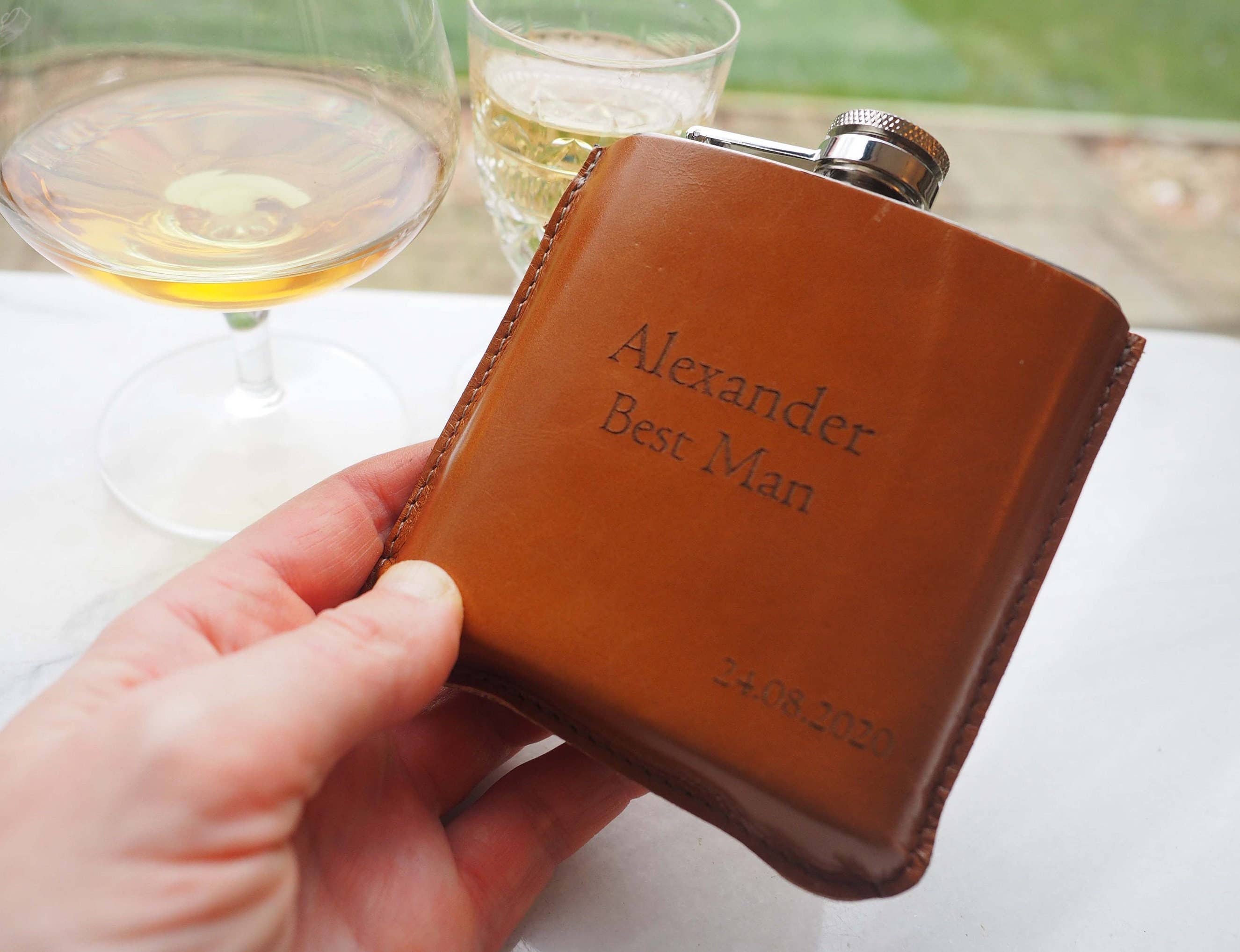 Stabo - Wholesale Flask - Personalised leather hip flask with gift box.0