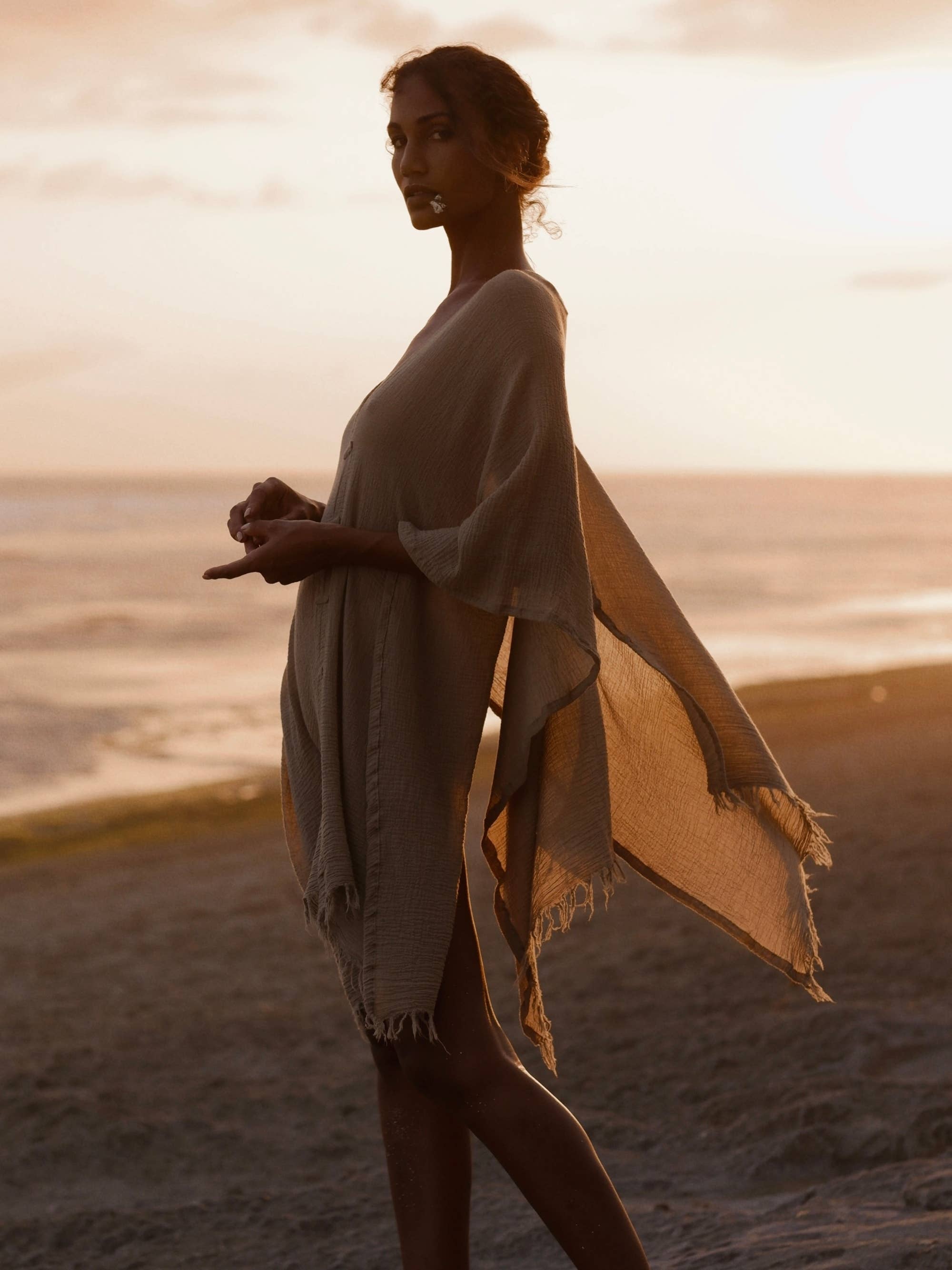 Ava Kimono - Khaki Green for wholesale on Faire2