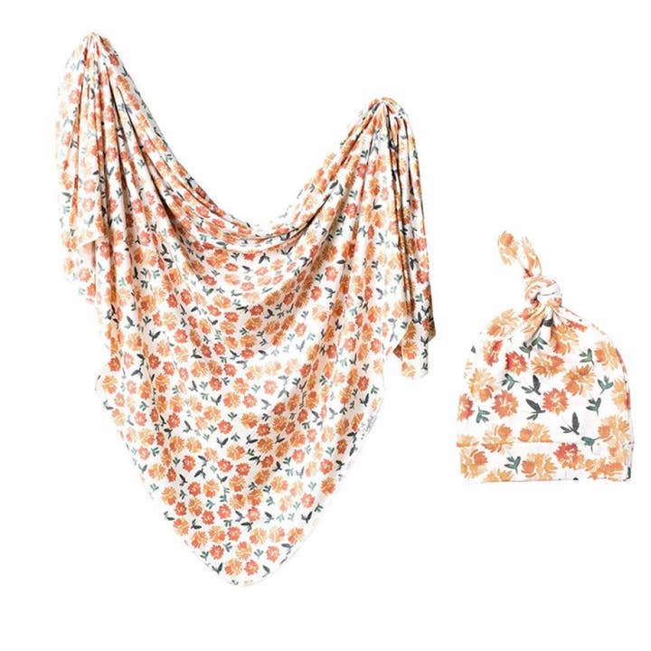 KiddieKickz - Wholesale Clothing set – Baby - Newborn Print Wrap Tire Hat Headband Two-Piece Set