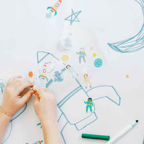 MagicPlaybook - Wholesale Sticker - Kids & Baby - Outer Space Washi Stickers -Over 200 Rockets, Planets & More3