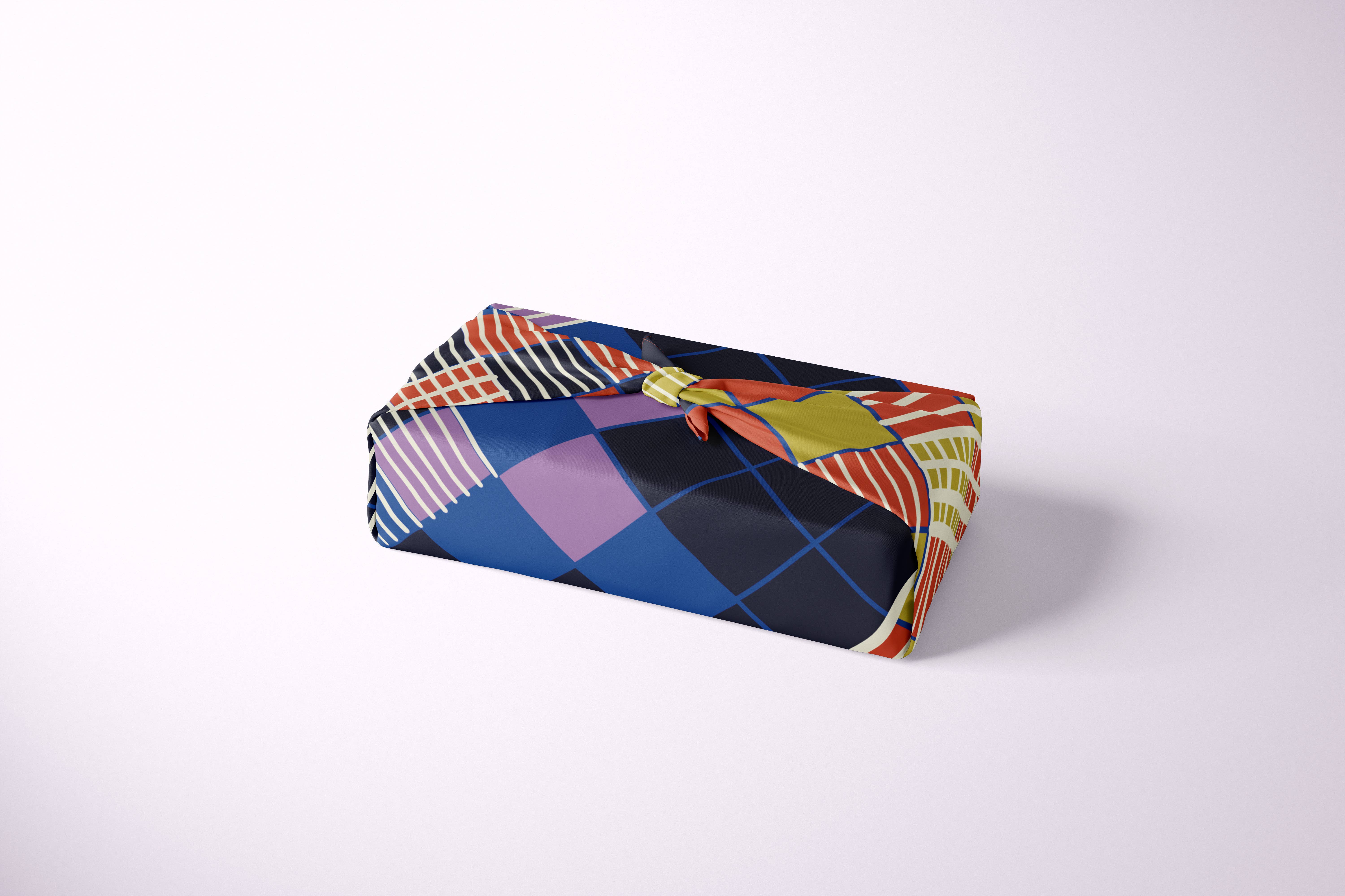 Keiko Furoshiki - Wholesale Flat Wrap - Furoshiki Reusable Japanese Fabric Gift Wrap Ichimatsu2