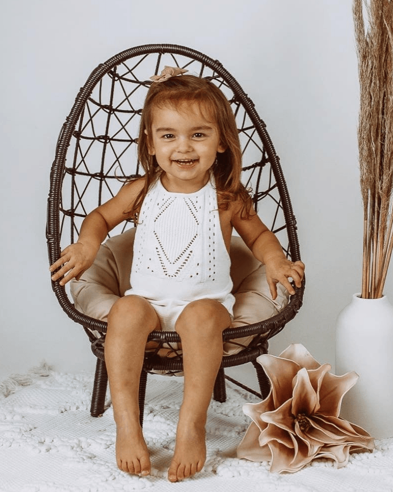Bailey's Blossoms - Vente Body (sans pieds) – bébé - Barboteuse dos-nu en crochet Drake - Gardenia2