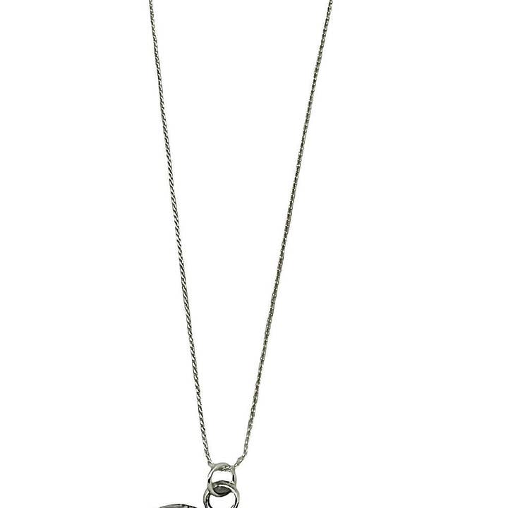 Gloria Mago – wholesale Hänge-/berlockhalsband – Cuore svart diamant halsband i 7-10 mikron silver