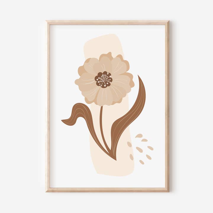 Minimalistische Boho bloemenprint No35 voor wholesale door el&chic