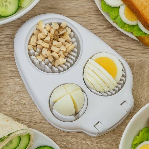 3-in-1 Multi-Function Egg Slicer – Dice, Wedge & Slice for Perfect Presentation for wholesale by Krediz