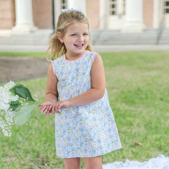 Robe ligne A pour fille Adrian Floral pour la vente par Marco and Lizzy