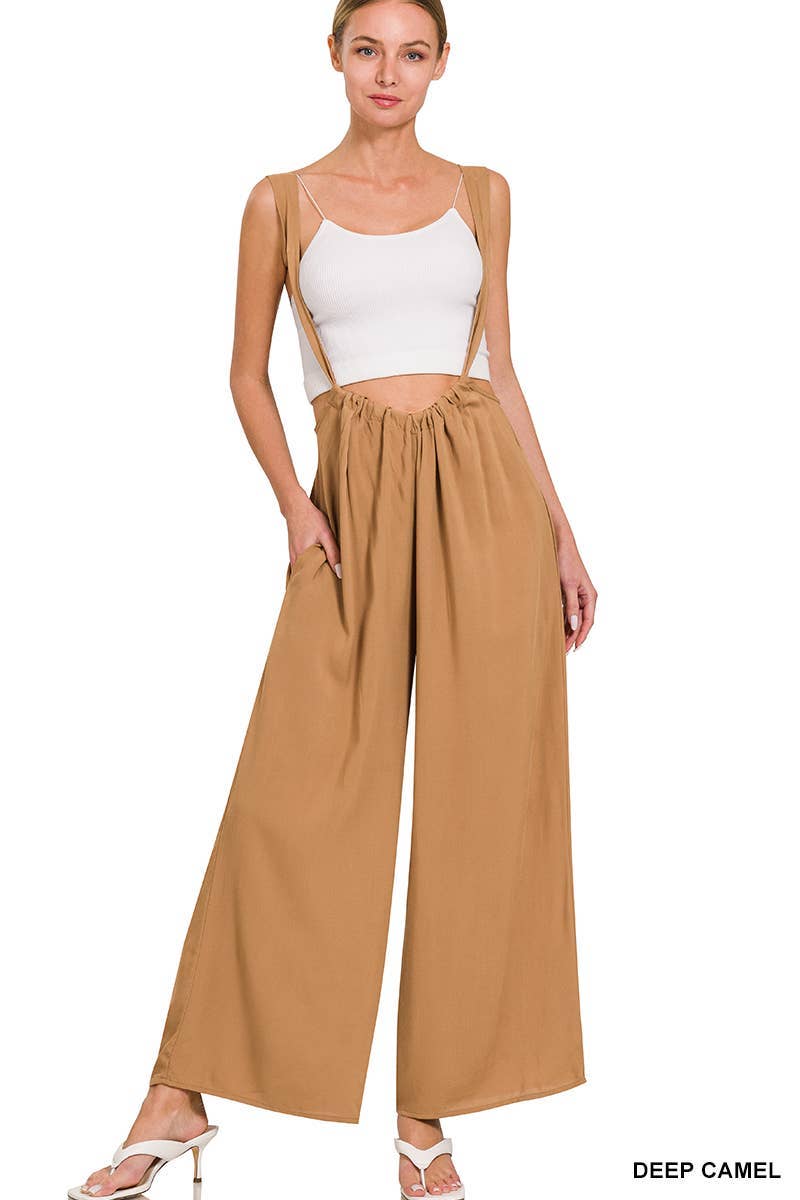 Vanilla Monkey – Engroshandel Jumpsuit - Dame – Vævet jumpsuit med seler og bindebånd samt lommer3