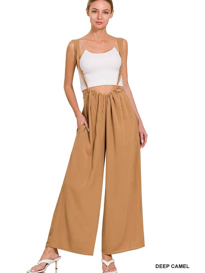 Vanilla Monkey – Engroshandel Jumpsuit - Dame – Vævet jumpsuit med seler og bindebånd samt lommer3