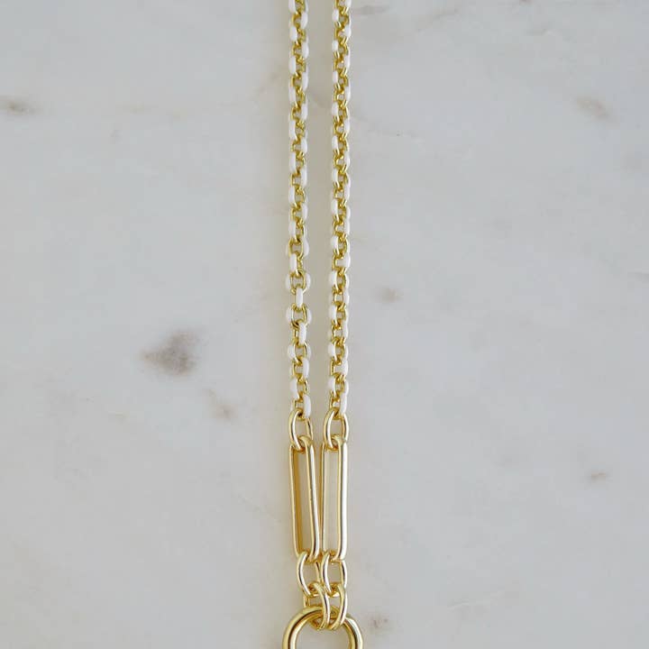 Boutique Suarez Co. - Wholesale Pendant/Charm Necklace - Blanc Charm Holder Necklace - Clicker Clasp - add charms8