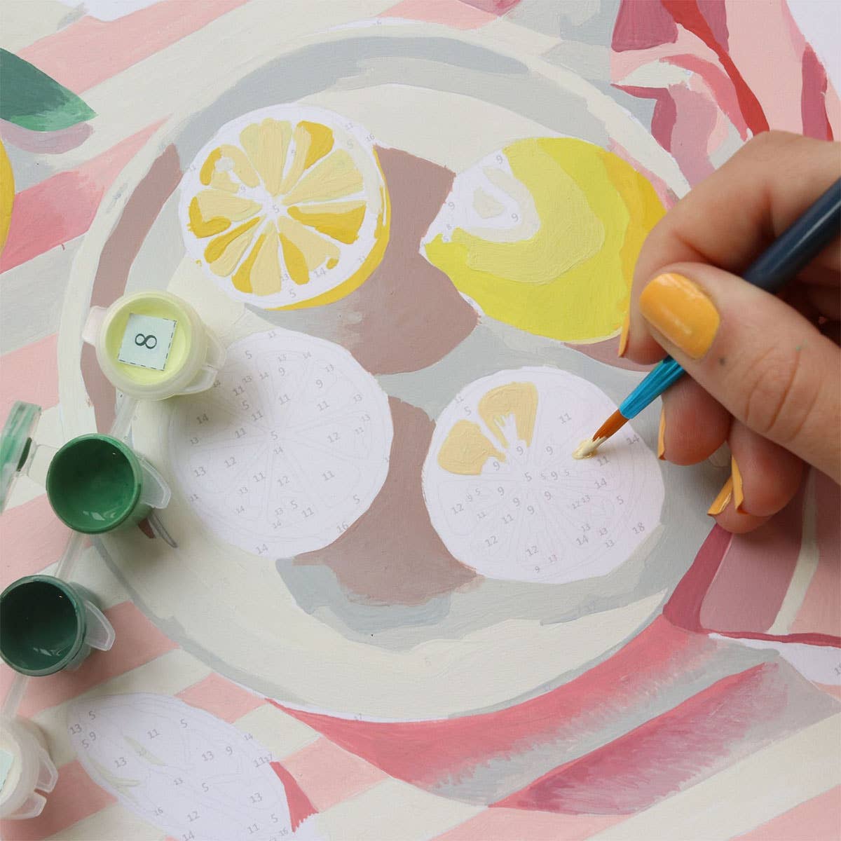 La Petite Épicerie – wholesale DIY craft kit – Number Painting Kit- Lemons from Menton by La Petite Épicerie1