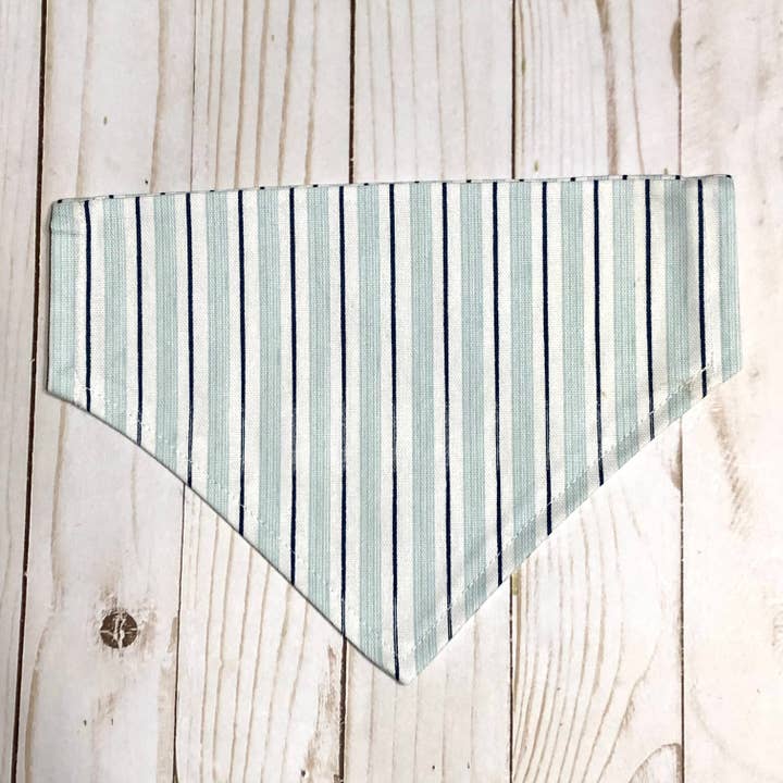 Blå Stripe Print Tyg Pet Bandana för wholesale av MDStickerShop