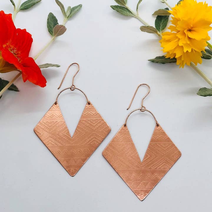 Aztec Kopparörhängen för wholesale av Hana Moriah