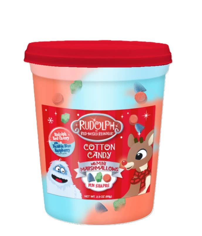 Grandpa Joe's Candy Shop – wholesale Cotton candy – Holiday Rudolph Reindeer Cotton Candy w/Mini Marsh Tub, 12ct0